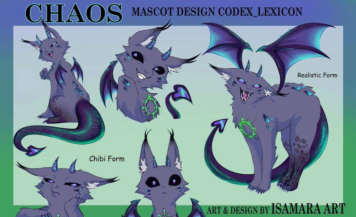 OH hi :3

I wanted to introduce Chaos :3

She is the new mascot for stream :3 Thank you <a href="/IsamaraArt/">𝙸𝚂𝙰</a> for always knowing exactly what I want and more!

I'm so happy with this little bundle of chaos :3