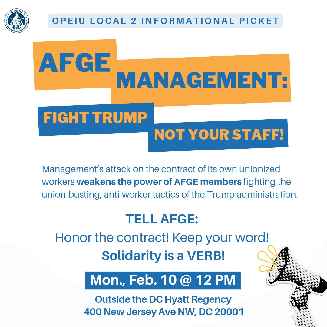 Instead of focusing all of their resources on the battle federal workers are facing under a hostile administration, AFGE leaders would rather spend their time hassling their own staff union.

We deserve better. AFGE members deserve better. 

forms.gle/NkyAkvgnBeuDcT…
