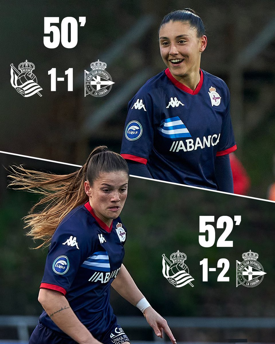 ⚡️ Remontada exprés del <a href="/RCDeportivoFem/">Dépor ABANCA</a> 

#LigaF | #RealSociedadDéporABANCA