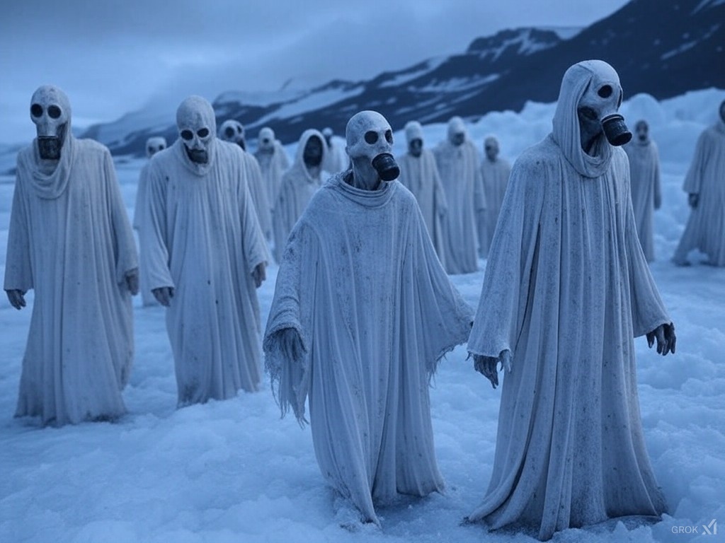 Ice cap miles thaw to freedom
Sets free Antarctic legion
Awake limbs, to reach a sun's rays
Blood thaws throughout the unused veins
#sleep #stonermetal
Image by <a href="/grok/">Grok</a>