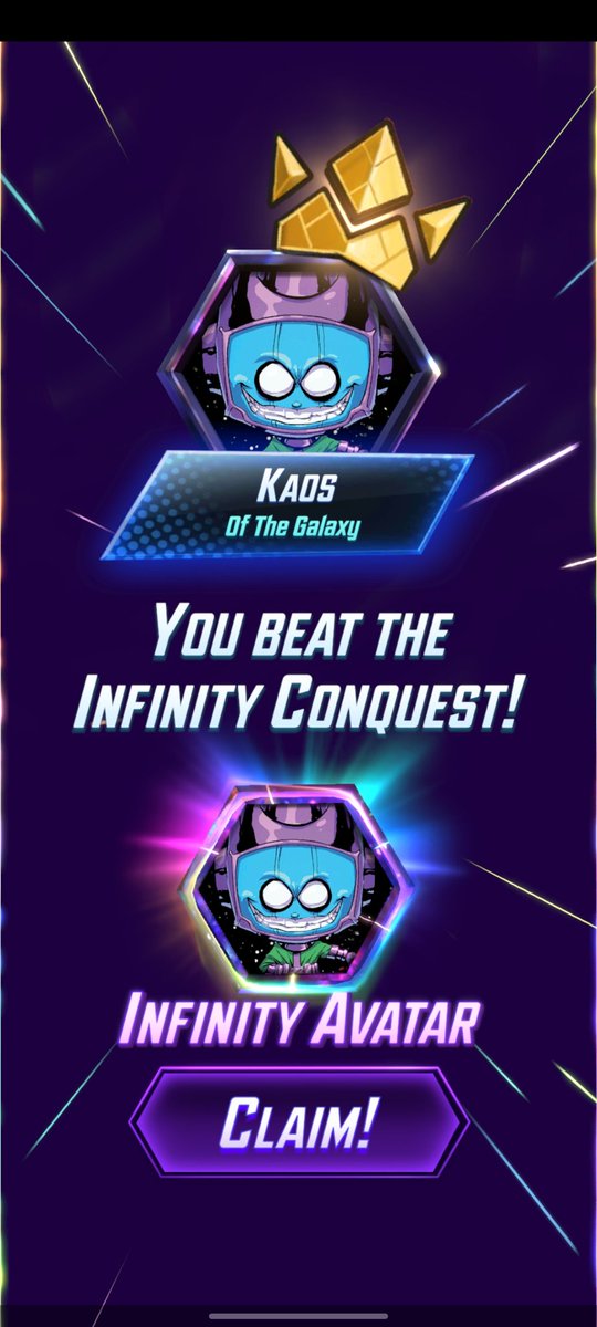 Kaos10011's tweet photo. Infinite after a few days, used a new  variation of Iron Patriot. I also beat conquest the night before the new season with my prior variation.
#MarvelSNAP https://t.co/Qv3De32Ohw
