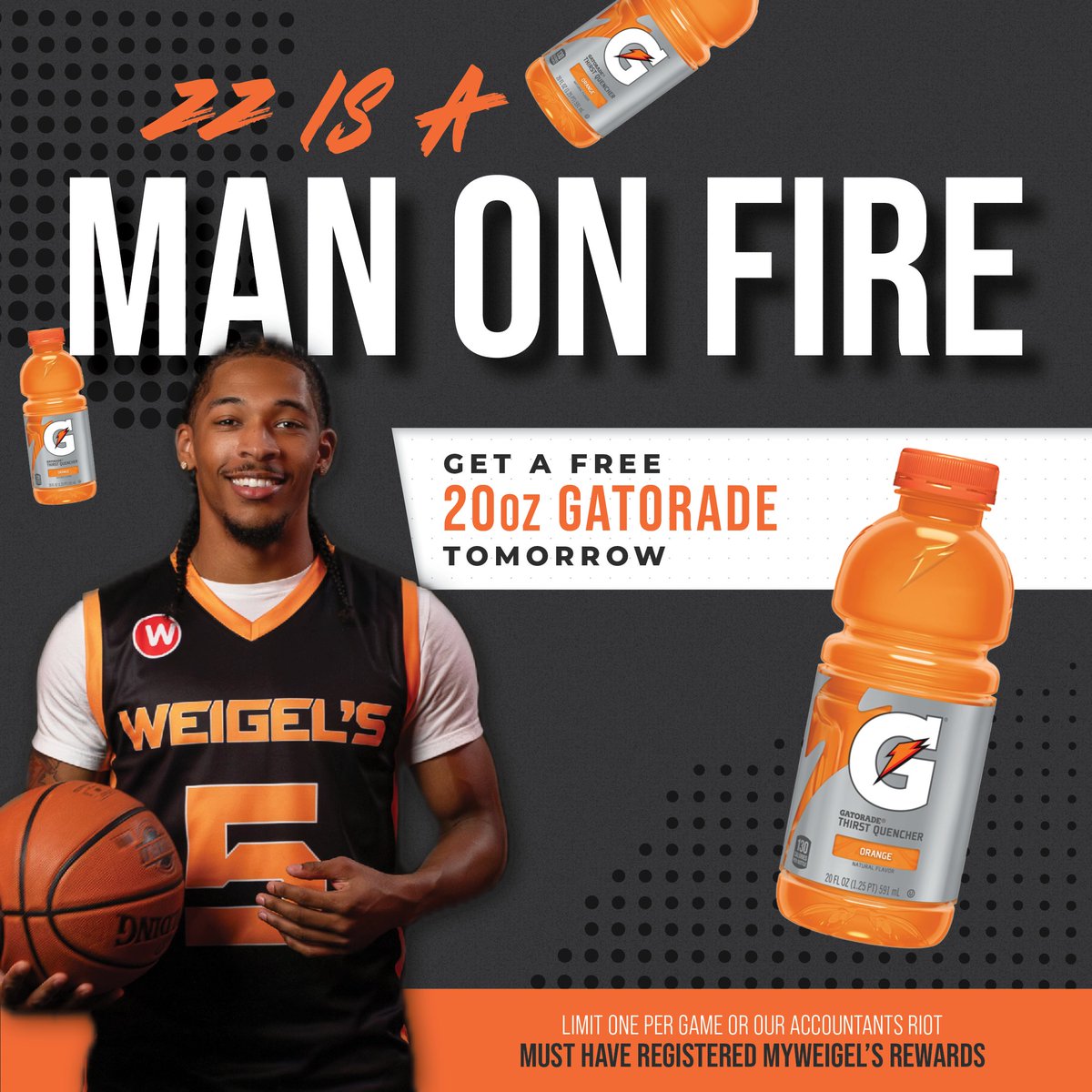 All we do is giveaway free drinks.  Stop in Sunday for a free 20oz Gatorade courtesy of ZZ!