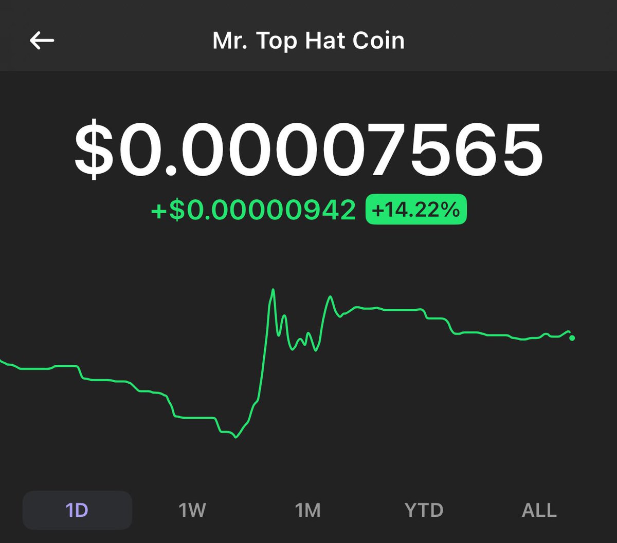 mrtophattrades's tweet photo. @stoolpresidente Shit on my coin too I’d love to see it pump and dump 😆 #TOPHAT #TopHatCoin https://t.co/MqZxTZ2lUd