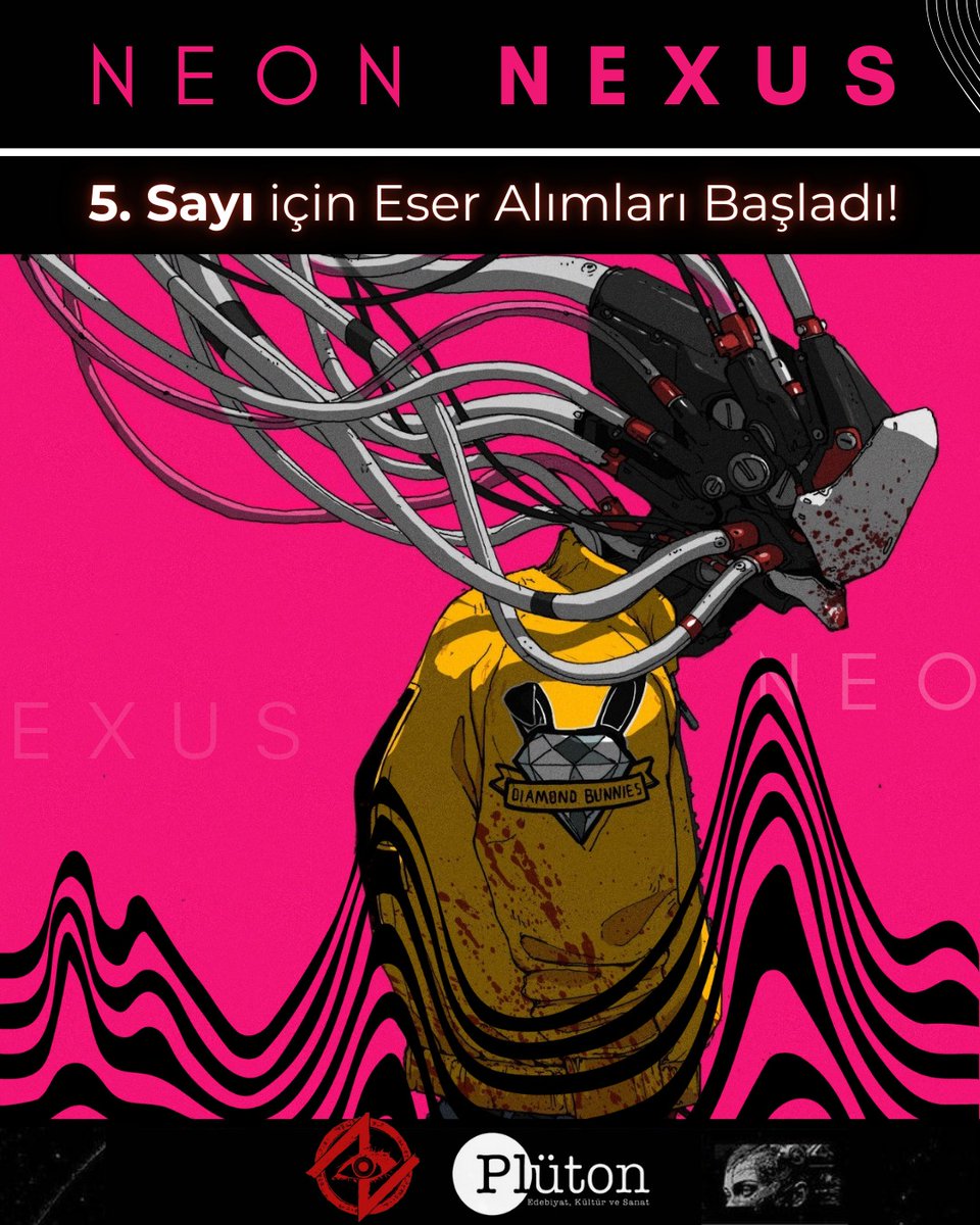 Neon Nexus Dergi (@neonnexusdergi) on Twitter photo Hikâye kısa bir aradan sonra devam ediyor. Neon Nexus dergisinin 5. sayısı için eser alımı başladı!
Dergide yer almak için dosyanızı onurtaylan0404@gmail.com adresine gönderebilirsiniz. Hikâye kısa bir aradan sonra devam ediyor. Neon Nexus dergisinin 5. sayısı için eser alımı başladı!
Dergide yer almak için dosyanızı onurtaylan0404@gmail.com adresine gönderebilirsiniz.