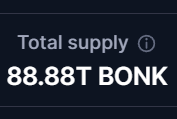 This most recent burn leaves the $BONK total supply at 88.88T🐾

Over 11% of total supply has been burned forever❗️❗️❗️