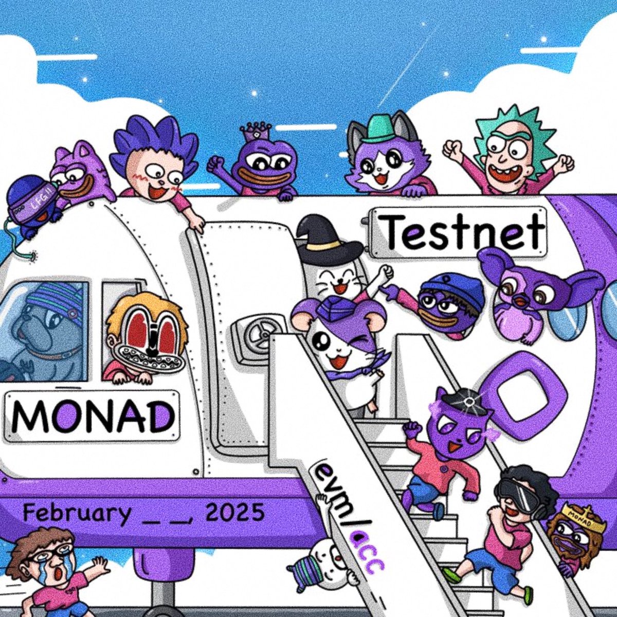 chog_xyz's tweet image. Monad testnet: February 29th, 2025! 💜🎉