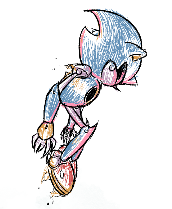 SlashJaye's tweet photo. small stupid metal sonic pratcice doodle https://t.co/AQrcn5VBP6