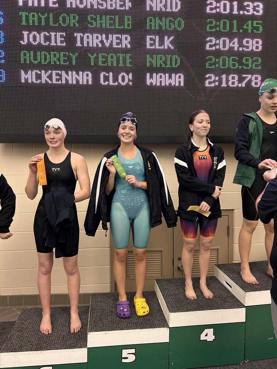 AngolaSwimming's tweet image. 2025 Girls Sectional Finals

200 Yard Freestyle

Taylor Shelburne finished 5th!

Emily Skinner finished 14th!

#APride @IHSAA1 @SteveLantz1