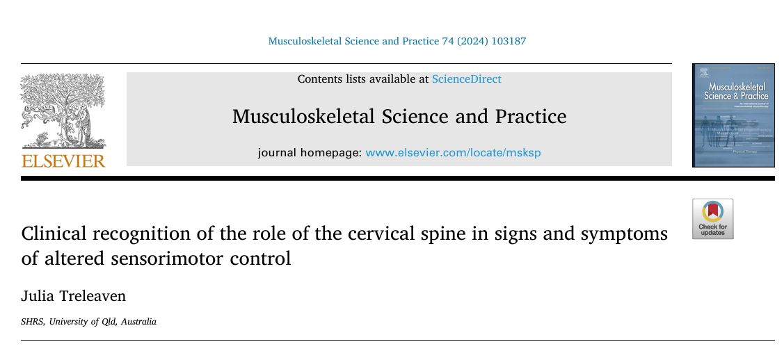 Differential diagnosis is deemed essential to rule out the root cause and plan an effective rehabilitation.
This paper explores the research and current knowledge in relation to clinical measures of cervical related sensorimotor control. This research determines the role of the