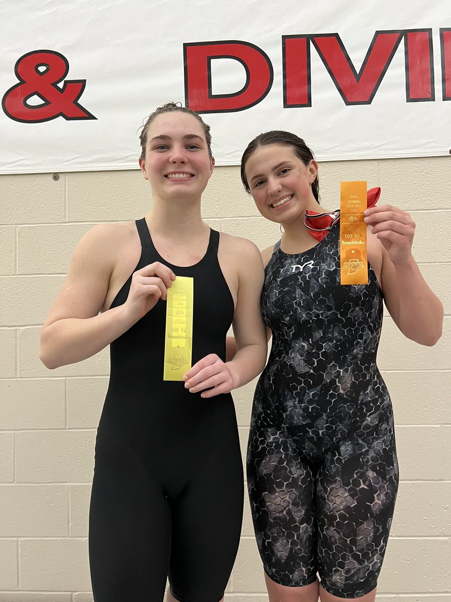 100 yard breaststroke:

Piper Schaefer finishes sixth with a time of 1:15.16!

Lillie Abernathy finishes fourth with a time of 1:09.53!

Great swims, ladies!!!