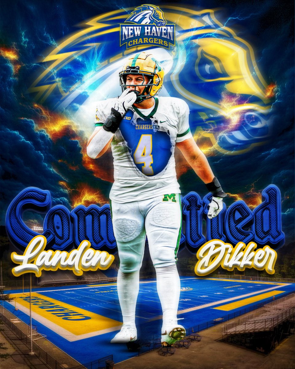 Landen Dikker (@landendikker) on Twitter photo I am excited to announce that I will be committing to the University of New Haven to continue my academic and athletic career. I want to thank my family, coaches, and teammates for helping me get to this point! #ChargeOn⚡️ <a href="/FootballMonty/">Zoran Milich</a> <a href="/CoachLT33/">Coach L.T.</a> <a href="/ScoutNickP/">Coach Nick Pennisi</a> <a href="/Mazon_walker99/">Coach Walker</a> I am excited to announce that I will be committing to the University of New Haven to continue my academic and athletic career. I want to thank my family, coaches, and teammates for helping me get to this point! #ChargeOn⚡️ <a href="/FootballMonty/">Zoran Milich</a> <a href="/CoachLT33/">Coach L.T.</a> <a href="/ScoutNickP/">Coach Nick Pennisi</a> <a href="/Mazon_walker99/">Coach Walker</a>
