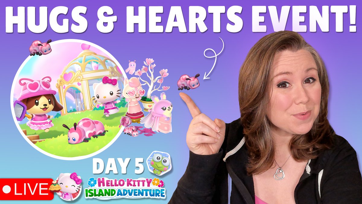 The Hugs &amp; Hearts Event is here! Join me on #YouTube or #Twitch today for some multi-streaming shenanigans! #HelloKittyIslandAdventure 

YouTube --> youtube.com/live/i3ThGKfV9…
Twitch--> twitch.tv/jademistgaming…