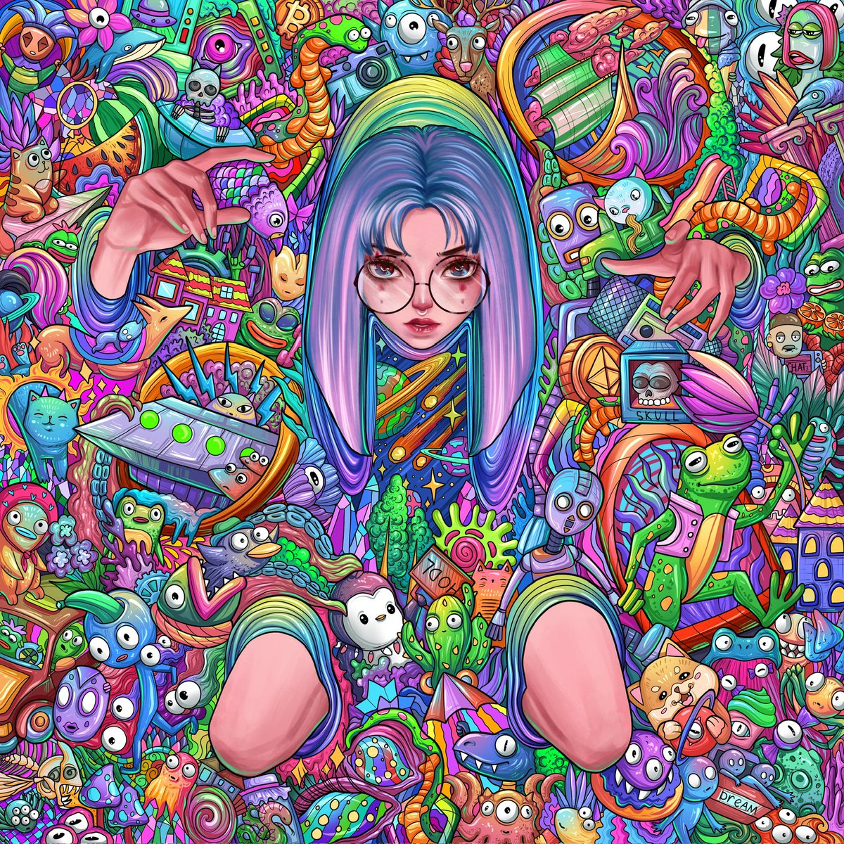 arlekin_julia's tweet image. 🔥New 1/1 drop “Brainchild” through Manifold.
I’m so happy to show you art which I was drawing during 5 months. I wanted to finish it till my birthday. And I did it.
I’ve put buy now price with the date of my birthday - the 18th of February (2.18 #eth) because thanks to this…
