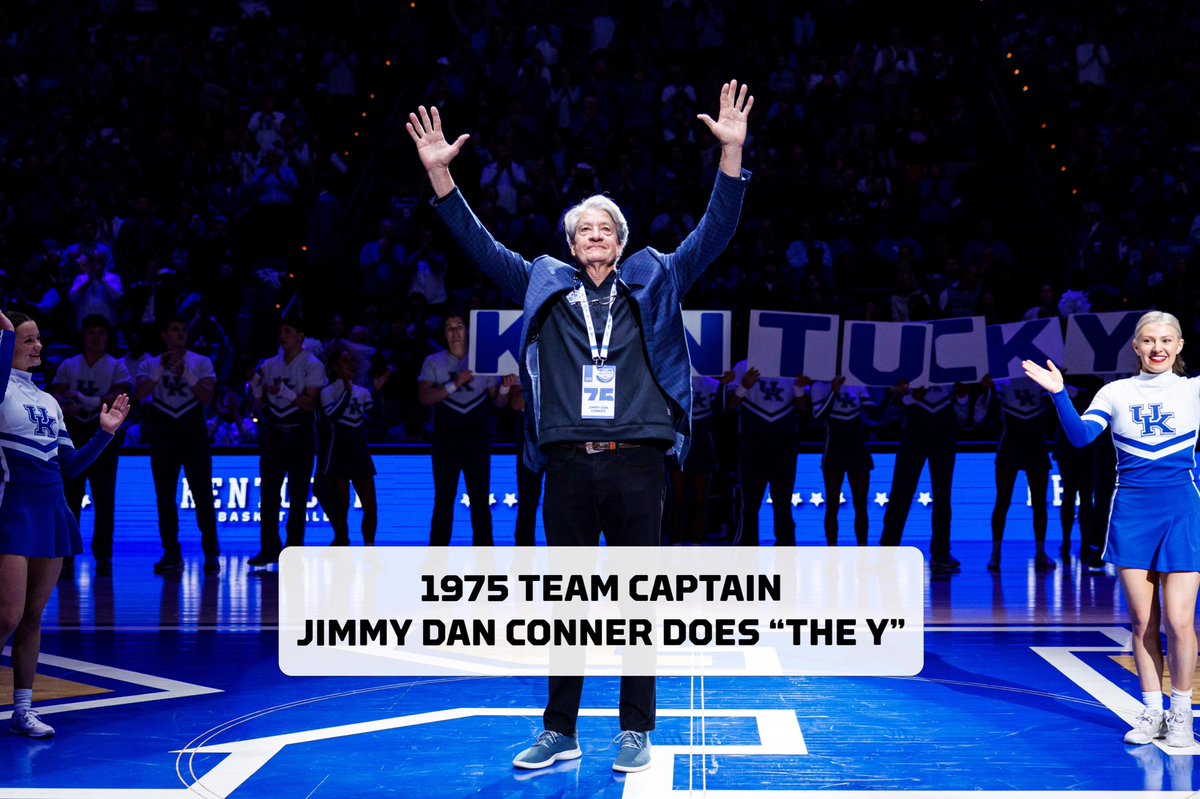 UKAthletics's tweet photo. Jimmy Dan Conner is โThe Yโ at todayโs game in @Rupp_Arena! ๐ธ https://t.co/Cva2fwaLdg
