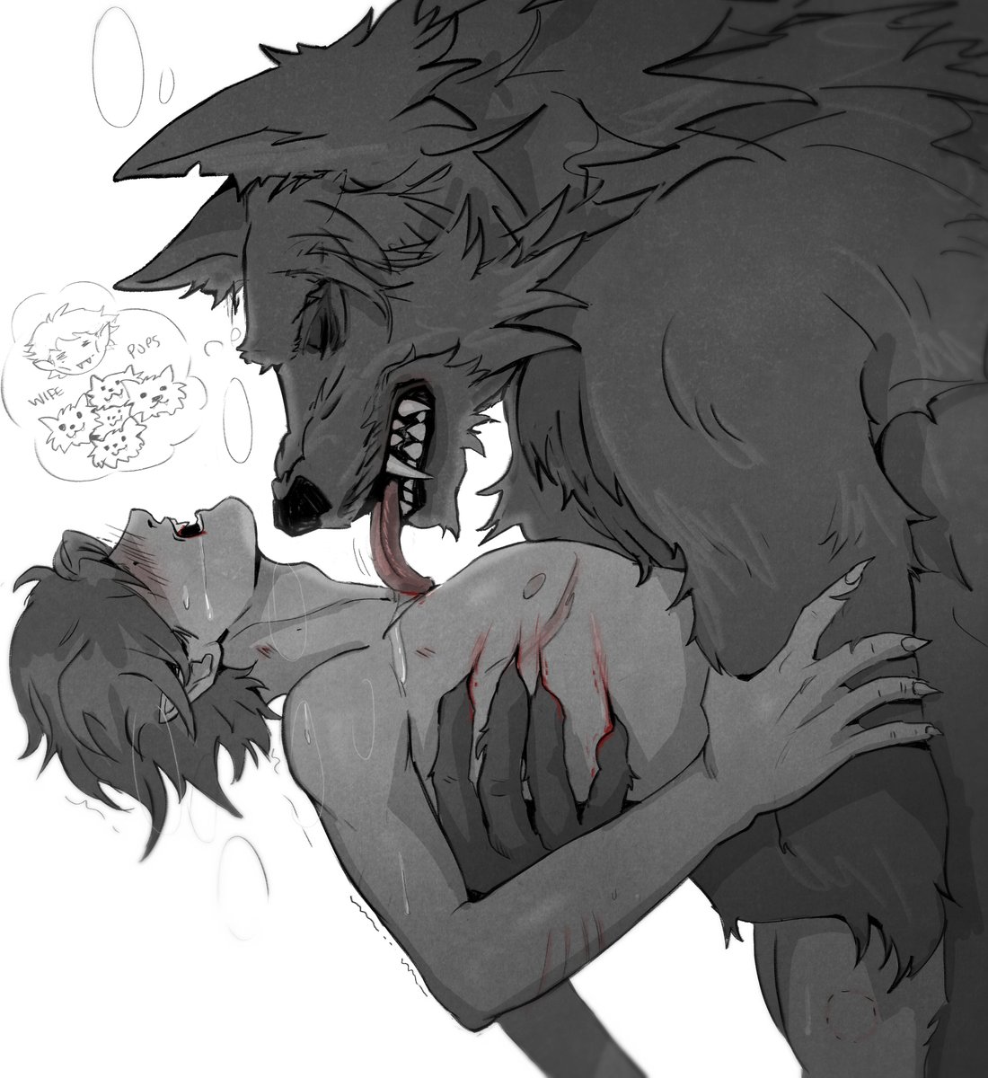 well.......... werewolf jayce's  ̷t̷h̷i̷n̷l̷y̷ ̷v̷e̷i̷l̷e̷d̷ breeding kink