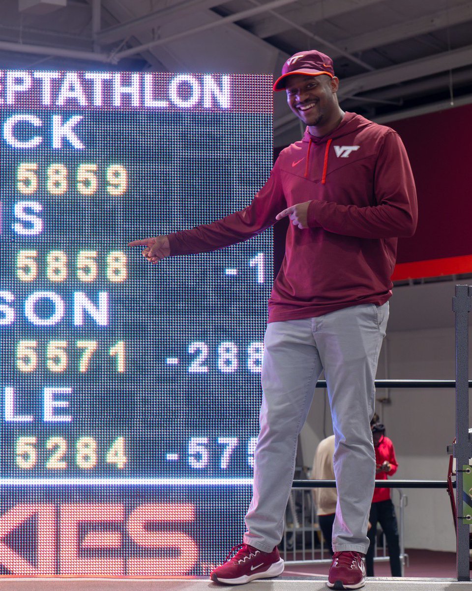 NATE PARIS 🤯

a new program heptathlon record was set today ‼️ 5,858 for our guy, Nate 😮‍💨

#Hokies 👟