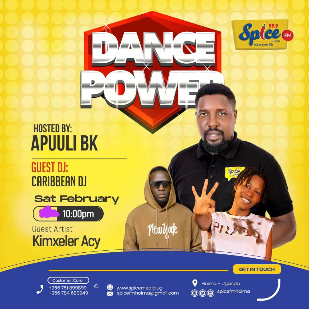 SpiceFMHoima's tweet photo. Looking for a weekend filled with entertainment? Look no further than #DancePower

Catch all the vibe On Air and online. 

#SpiceFmDancePower. @ApuuliB https://t.co/RunYN41y27