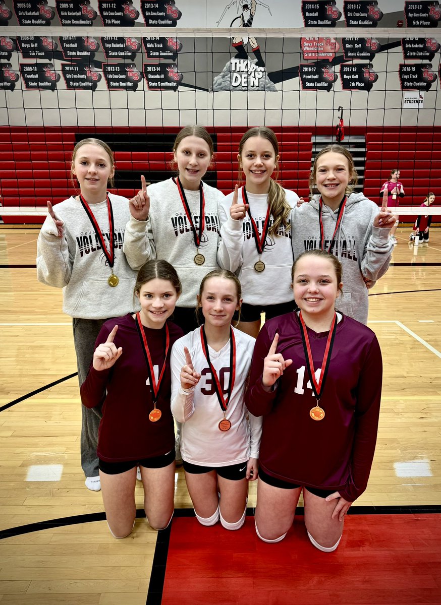 Congratulations Grundy Center 7th White on your first place finish today!! Proud of you.