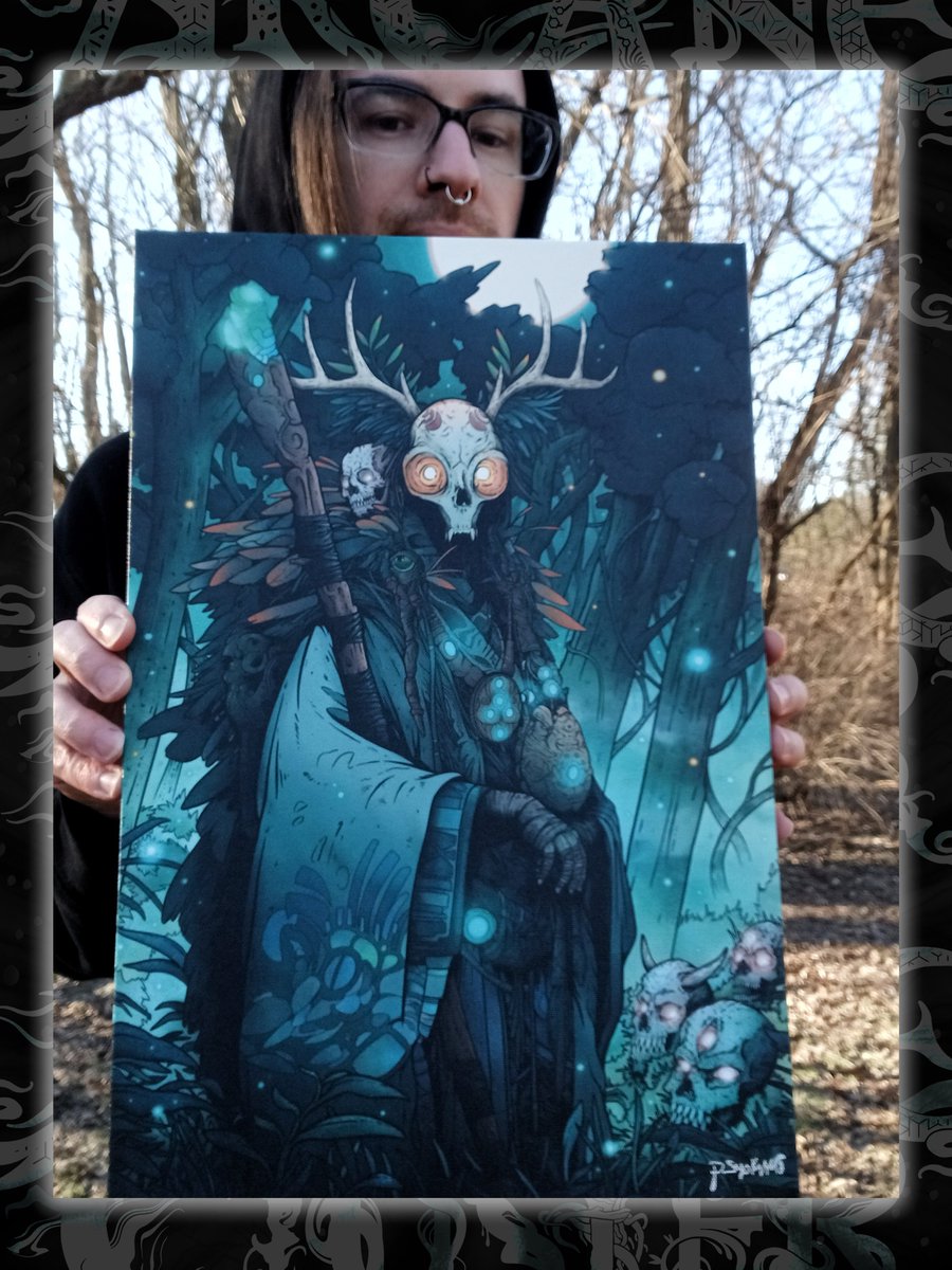 ArcaneCluster's tweet photo. New "Death Dealer, Dräthamir" canvas prints turned out 🔥🔥 NOw available on my site!

#canvas #art #prints #shaman #sage #fantasy #darkfantasy #odditites #bizarre #beautiful #artist #originalart #worldbuildling #arcanecluster https://t.co/YtYZ8NCG0a