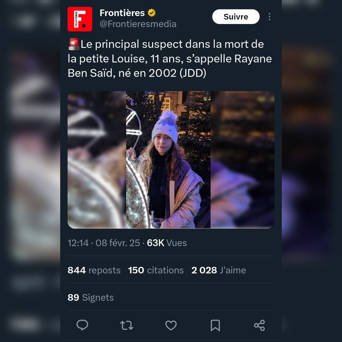 Tajmaat_Service's tweet image. Observez la méthode sournoise du média @Frontieresmedia.

Ils ont exposé sans retenue le nom et l'origine du suspect, mais ont soigneusement évité de préciser le profil de Cléa G., une Française de souche également suspectée, la qualifiant simplement "d’Européenne" sans…