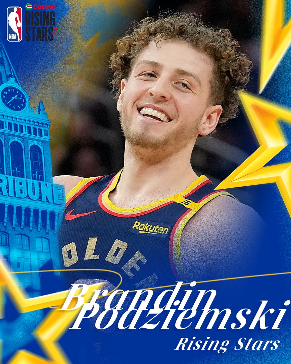 warriors's tweet photo. Congrats to Brandin Podziemski for being named to the Rising Stars Challenge ⭐️ https://t.co/WQ7OOq51Dq
