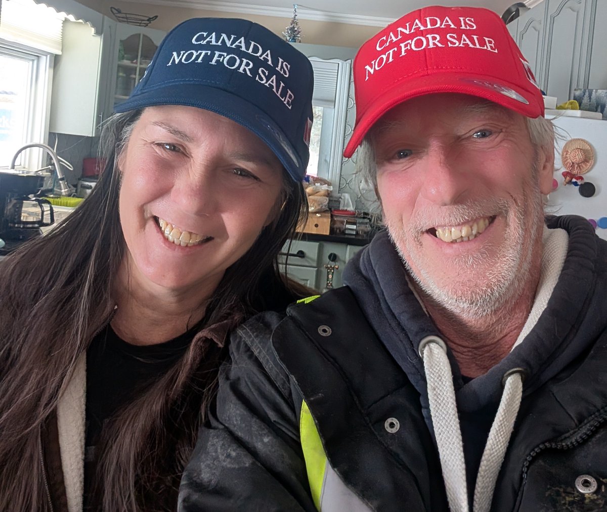 Our hats came in #CanadaIsNotForSale