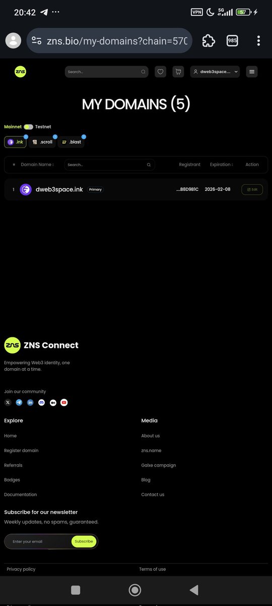 dweb3space's tweet image. "🟣 INK Warrior ready for battle! 🛡️  
0xA11113C81523e9fE30967A5948803d5C1b8d9b1c  

I’ve minted my .INK, pinned my @guildxyz badge, and cubed up on @layer3. Let’s turn this ETH into my victory prize! 🎉 #INKWarrior #BlockchainMastery"
