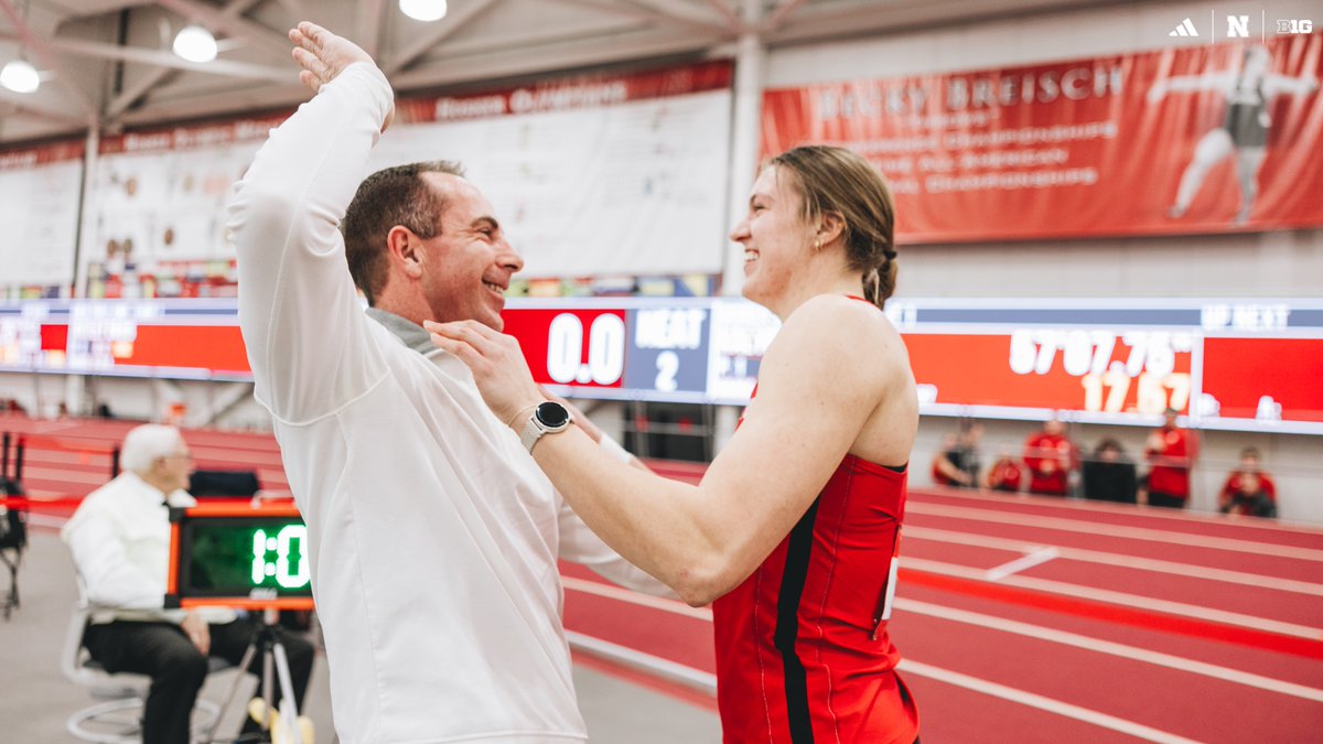 HuskerTFXC's tweet photo. WHAT. A. THROW. ‼️

Kalynn Meyer threw 17.57m (57-7 ¾) in the shot put for the 5th-farthest mark in school history and No. 9 in the NCAA. https://t.co/AkAzZFXY1E