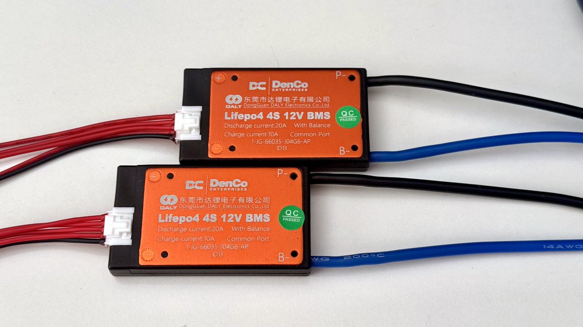 #DenCo™ 20 amp battery management system (BMS) modules by Daly. Provides battery protection and cell balancing for lithium iron phosphate batteries. An important component of every DenCo build. #LiFePO4 #hamradio