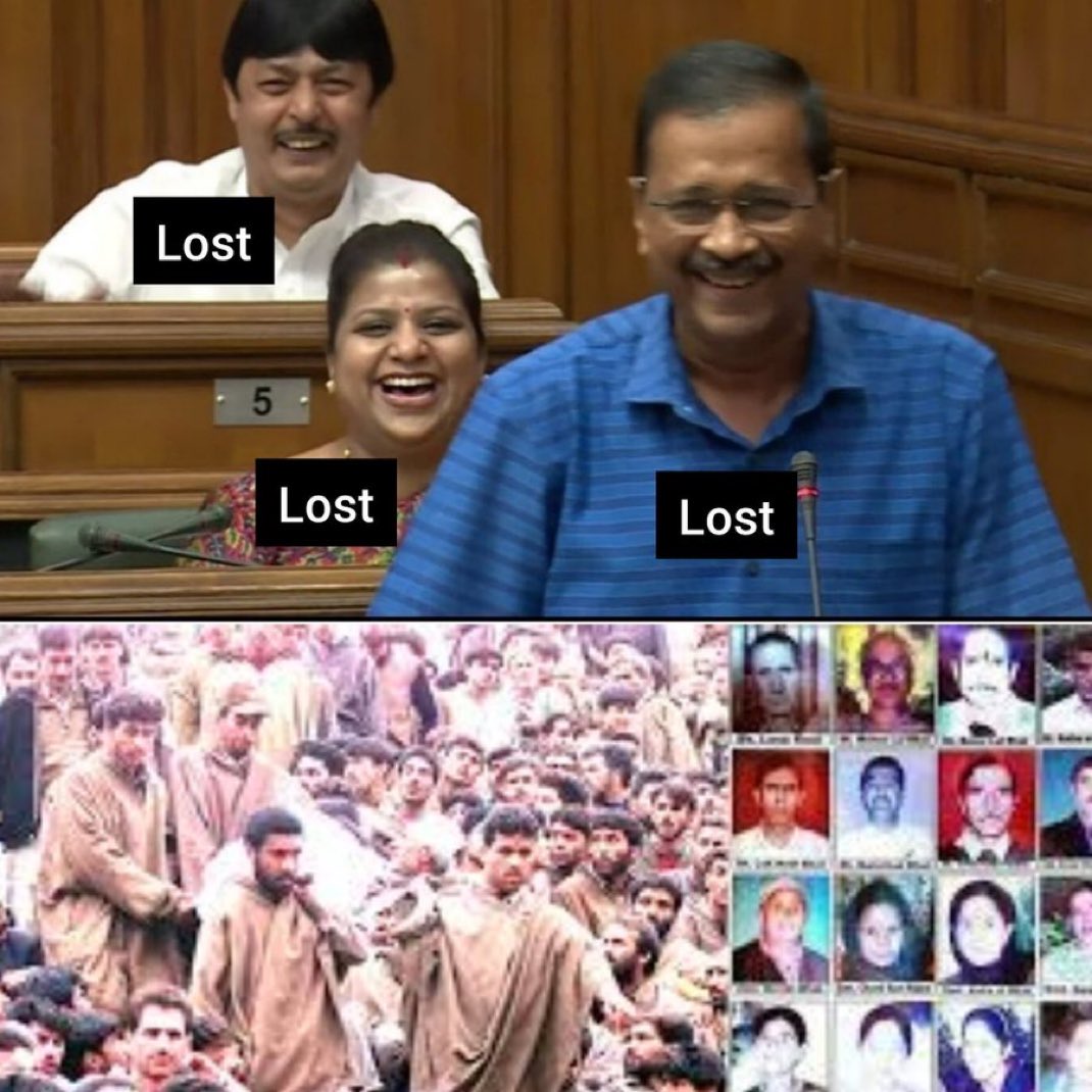 harshit_irl's tweet photo. The way you laughed at the genocide of Kashmiri Hindus, today the whole of India is laughing at your downfall https://t.co/KvCbbLWgZP