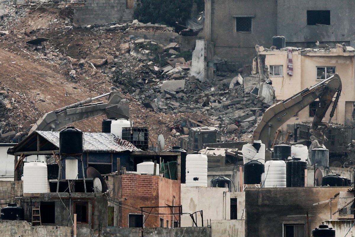 Jaradat2025's tweet photo. Since the start of the Israeli military operation "#IronWall" in the northern West Bank, the #terrorist IOF has displaced about 29,000 Palestinians from the town of #Tamoun and the camps of #Jenin, #NourShams, #Tulkarm, and #AlFaraa. https://t.co/fHPmvodu6g