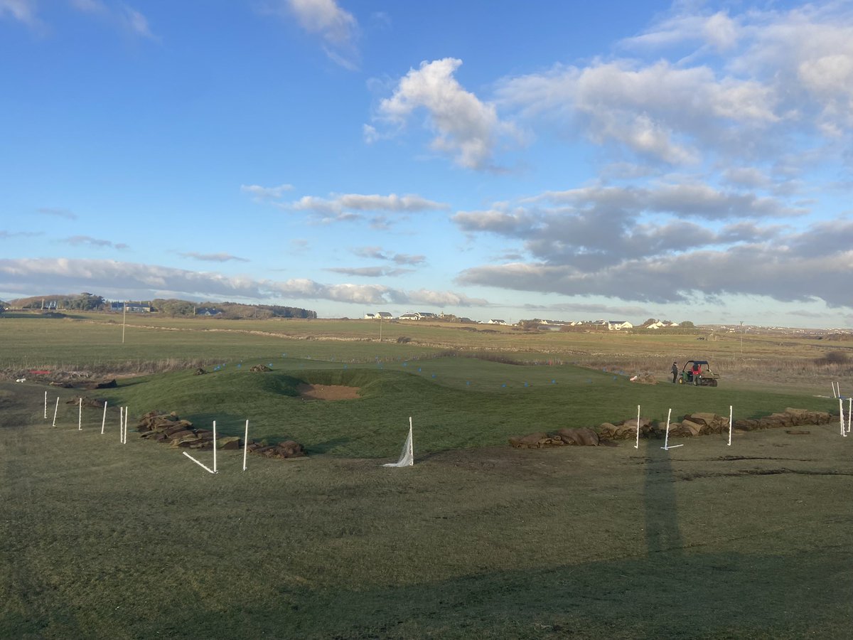 Davidonsitegolf's tweet photo. When the greens turf did arrive we set  to reprep the putting surface and then began the process of the installation. Just as the surrounds, the beautiful contouring and new pin positions revealed themselves by the end of the day. https://t.co/1UNKpDbmP0