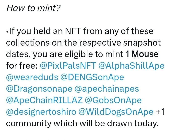 CAONHTAN1's tweet photo. #ApeChain #freemint #NFTs #BITMICE https://t.co/KubdlqwE0x