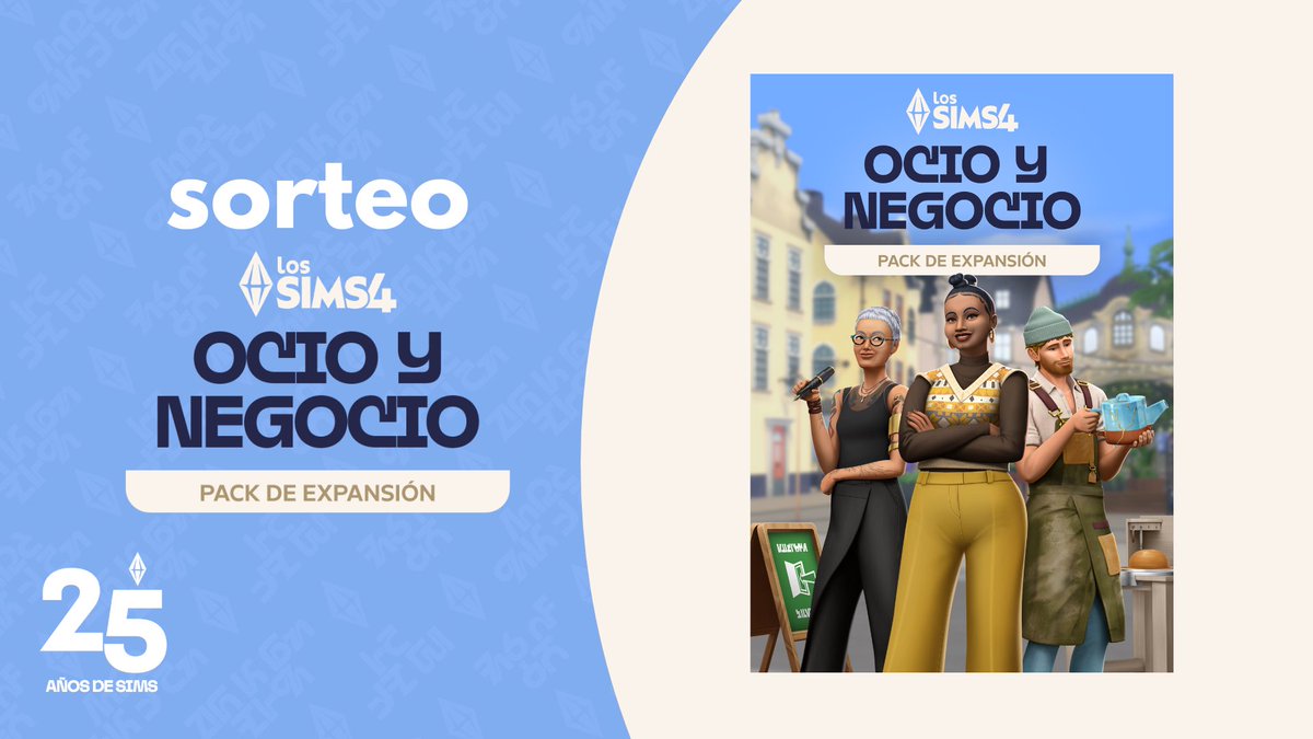 🚨SORTEO 3 #25AñosDeSims 

Gana una copia de #LosSims4 Ocio y Negocio Pack de Expansión 

- Síguenos y sigue a <a href="/SimsLatinos/">Sims Latam</a> 
- Like y RT
- Comenta algo junto al hashtag #25AñosDeSims 

EA APP - Se cierra en 72 HORAS, el código se envía en el lanzamiento