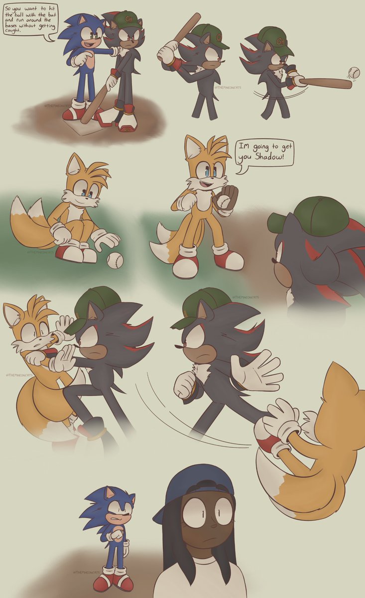 themneoncats's tweet photo. Shadow learning baseball
(another repost from my tumblr) #SonicTheHedgehog #ShadowTheHedgehog #TailsTheFox #SonicMovie3  #SonicMovie https://t.co/0AsWjTMOB4