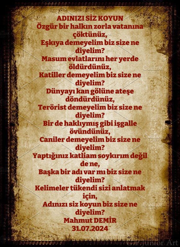 ADINIZI SİZ KOYUN
BİZ SİZE NE DİYELİM…