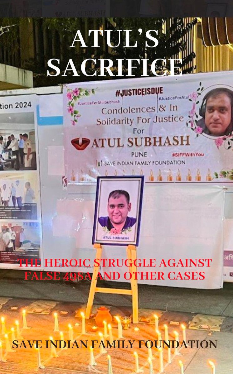 SamSiff's tweet photo. Justice Delayed is Justice Denied!
Atul Subhash deserved fairness, but the system turned its back. We refuse to stay silent!
📍 Join us in Delhi on 9th February
🚶‍♂️ Walk for Atul. Walk for Truth. Walk for Every Man Seeking Justice.

When the system fails, the people rise. Stand with us. Raise your voice. Make them listen.

#WalkForAtul #JusticeForAtul #SIFFWithYou #MenToo #SaveIndianFamilyFoundation