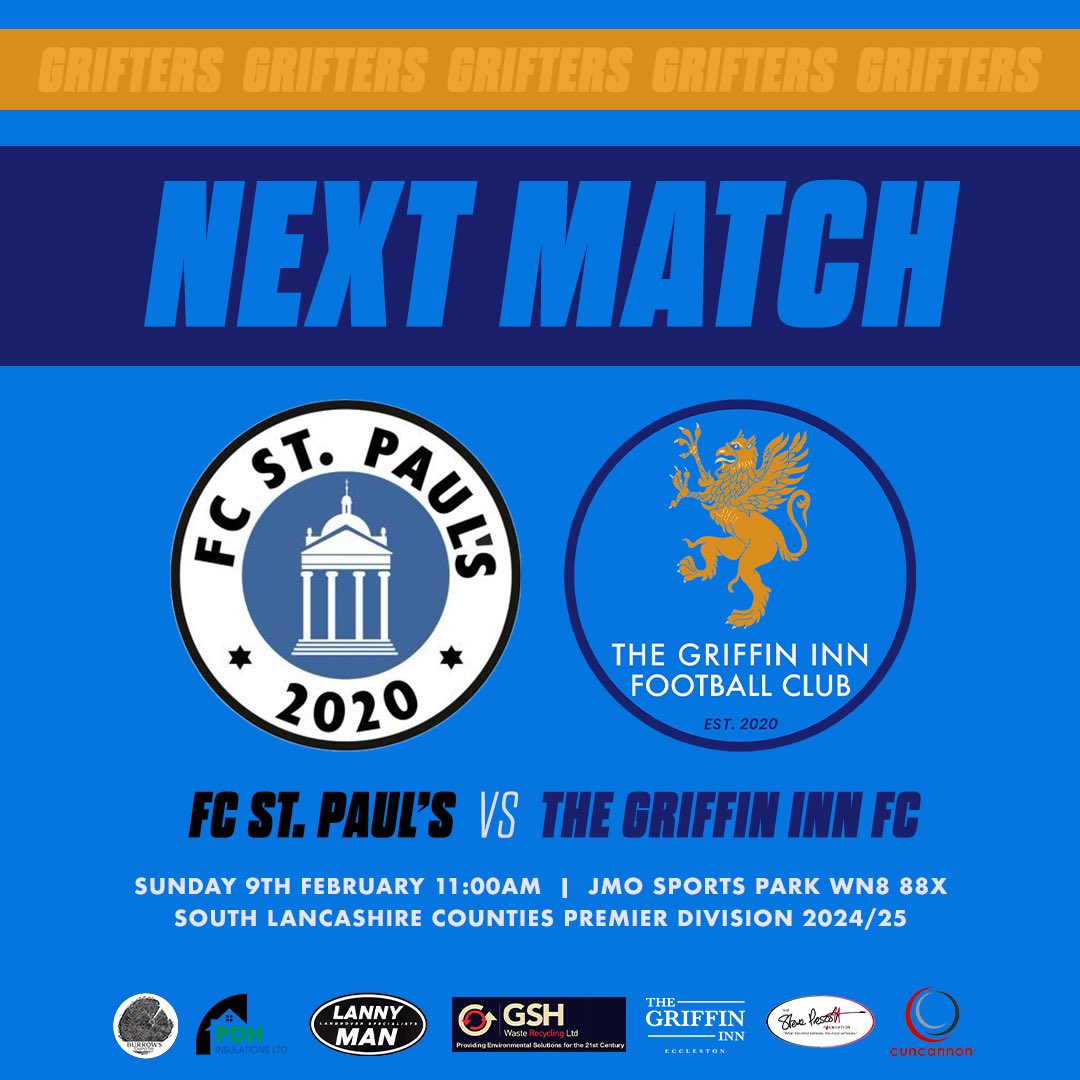 Tomorrow we face FC St. Paul’s at JMO with a slightly earlier kick off ~ 11:00am. Get down and support the lads if your free 🔵🤝