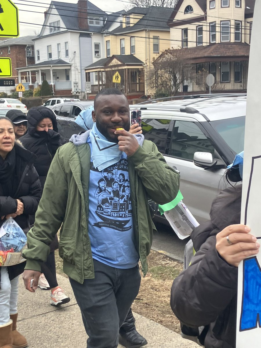 MaketheRoadNJ's tweet photo. HUGE: as far as the eye can see immigrant young people and adults are marching in Passaic, NJ to show we are not afraid.

After weeks of raids and intimidation, we are strong and resilient.

#WeAreHome https://t.co/s8HgLgbZKU