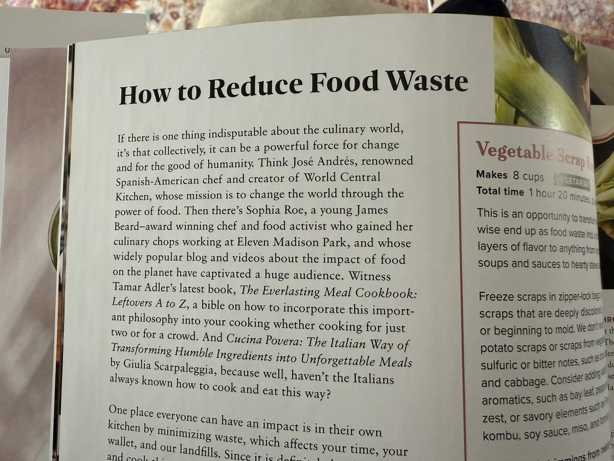 BlindedBite's tweet image. @TestKitchen - love you’ve included #FoodWaste section in the #CookingForTwo Cookbook!  Food waste is  something we all can improve upon in our own home kitchens.  Be it using scraps I broths, soups, covert old bread into croutons or bread crumbs — all great recommendations