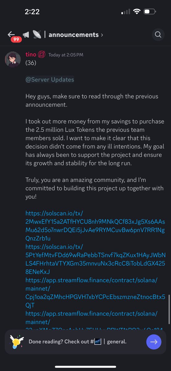 BigSeanCrypto's tweet photo. Tino did a 2.5 MILLION $LUX buyback today.

Don’t care what you fuuders or jeets say or feel about me anymore guys.

We are all down. But it’s okay I’m with $LUX till I die no matter the price.

 @lux_gg_official WILL SUCCEED ‼️ https://t.co/VMWYevGep7