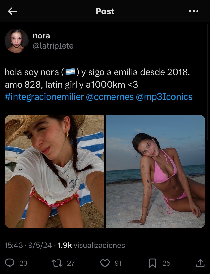 ooclinduras's tweet photo. @latripIete Pero entonces quién es la chica que tanto presume ser? Pues nada más y nada menos que Isabela Muñoz (@isamugue) una mujer MEXICANA que se dedica a subir contenido sobre sus rutinas en tiktok la cuál se nota no tiene nada de fan de Kim, Emilia o Tini https://t.co/LXy2ozIFeS