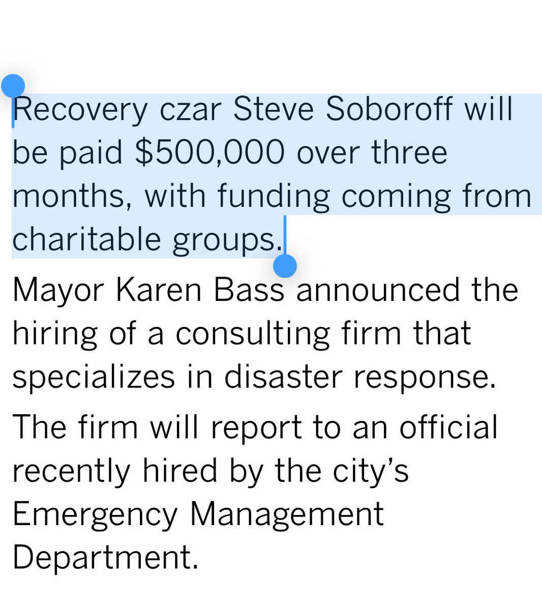PplsCityCouncil's tweet image. These grifters are taking advantage of a crisis in LA. @MayorOfLA appointed “recovery czar” Steve Soboroff will be paid $500k over 3 months with funding coming from “charitable groups.”

Which charitable group? “Community Partners” a non-profit connected to Annenberg Foundation!