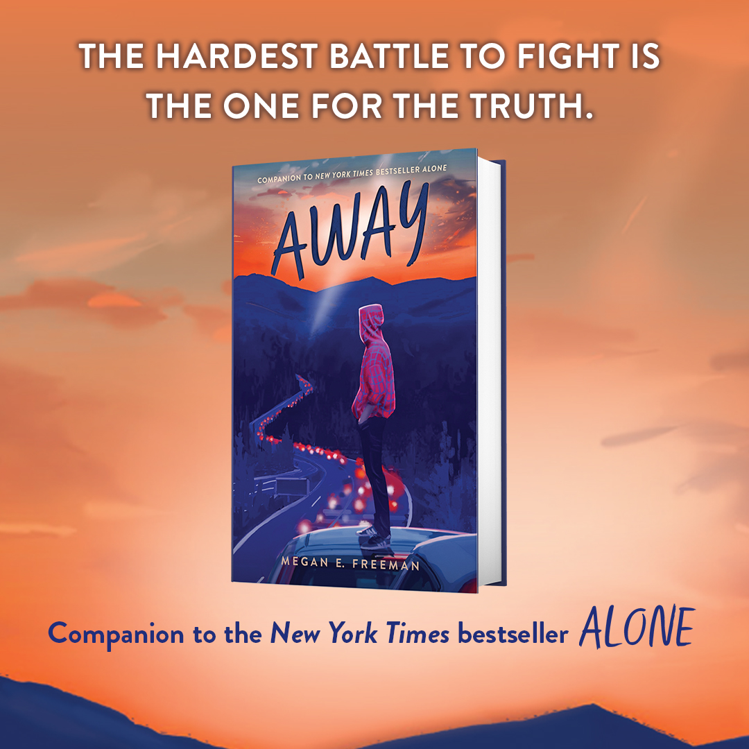 SimonKIDS's tweet photo. In AWAY, a group of children investigate the threat that prompted large-scale evacuations in this powerful and dramatic companion novel to the New York Times bestselling ALONE by @meganefreeman, told in multiple POVs. https://t.co/cLCFDtSx1a