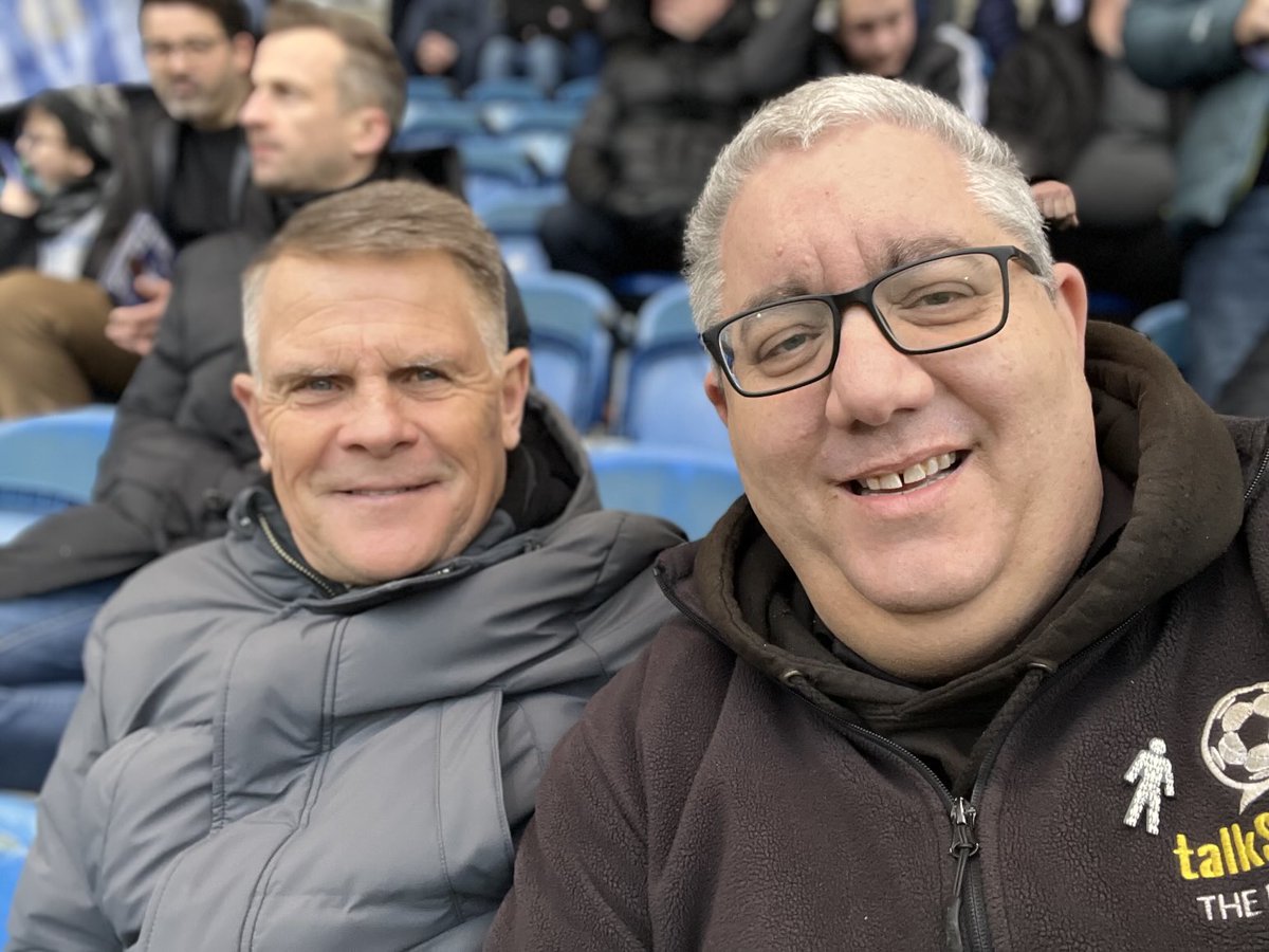 BroadcastMoose's tweet photo. Great catching up today with Andy Hessenthaler at ⁦@ColU_Official⁩ 2-1 ⁦@WFCOfficial⁩, hope you enjoyed the game my friend https://t.co/VzDXuOLVPD