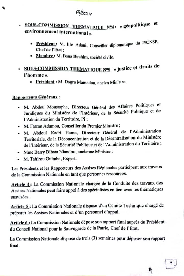 Décret du Président du <a href="/NIGER_CNSP/">Conseil National pour la Sauvegarde de la Patrie</a> portant création, missions et composition de la Commission Nationale chargée de la conduite des travaux des Assises Nationales du #Niger avec comme Président Dr Mamoudou Harouna <a href="/djingareym/">Mamoudou H Djingarey</a>