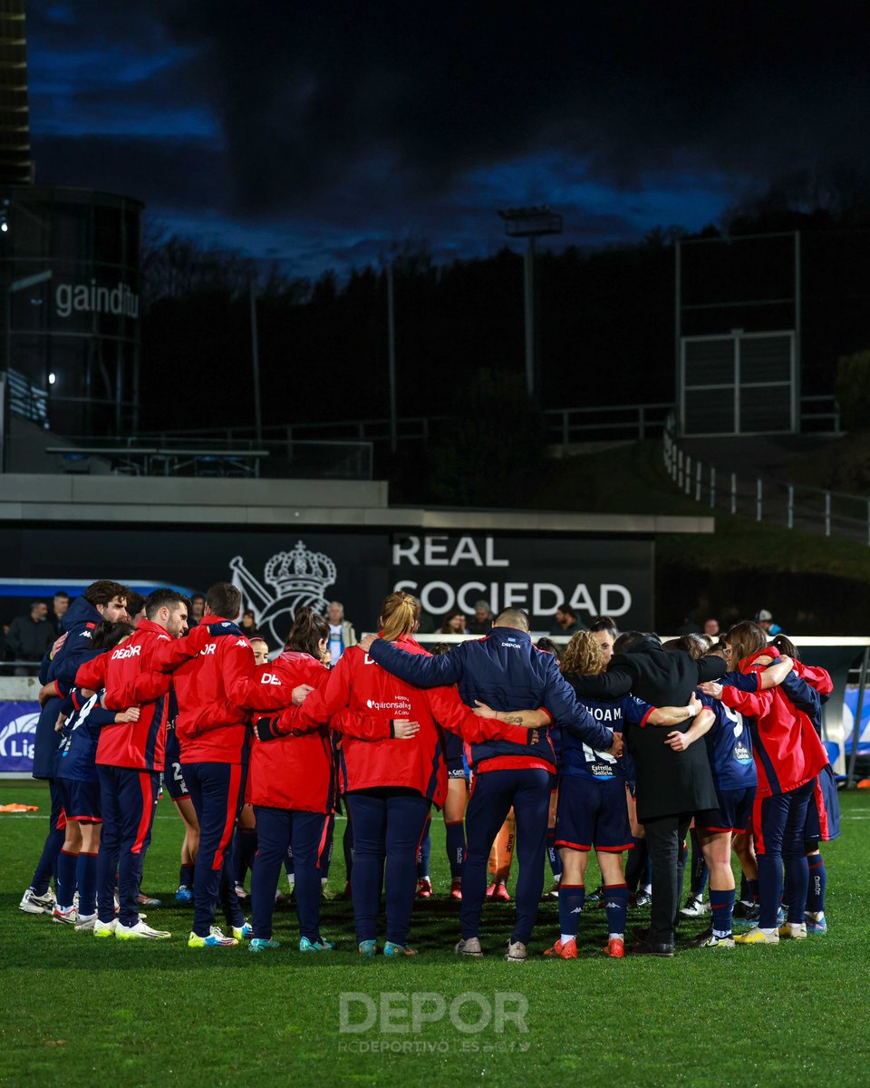 +3 Importantísima vitoria nun campo moi difícil contra un gran equipo.
Seguimos crecendo xuntas 💙 
Grazas á afección desprazada a San Sebastián e aos que nos apoiaron dende a casa.
Forza Depor 🔵🔵🔵🔵