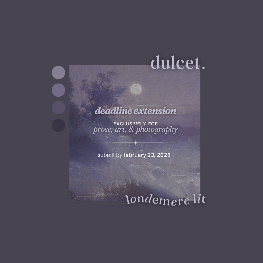 poetry submissions for issue iv close TONIGHT at 11:59pm pt, but we've extended the deadline by 2 weeks for prose, art, &amp; photography💌 spread the word &amp; please submit !!

submission form (also linked in bio): forms.gle/FfSKAsnekqrsTW…