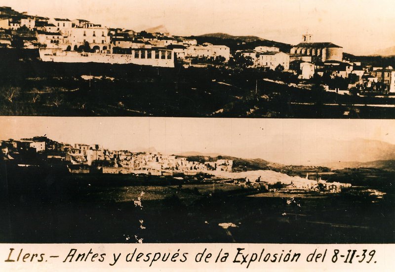 Avui fa 86 anys. #Llers va esclatar en mil bocins.
#Empordà #Llers1939