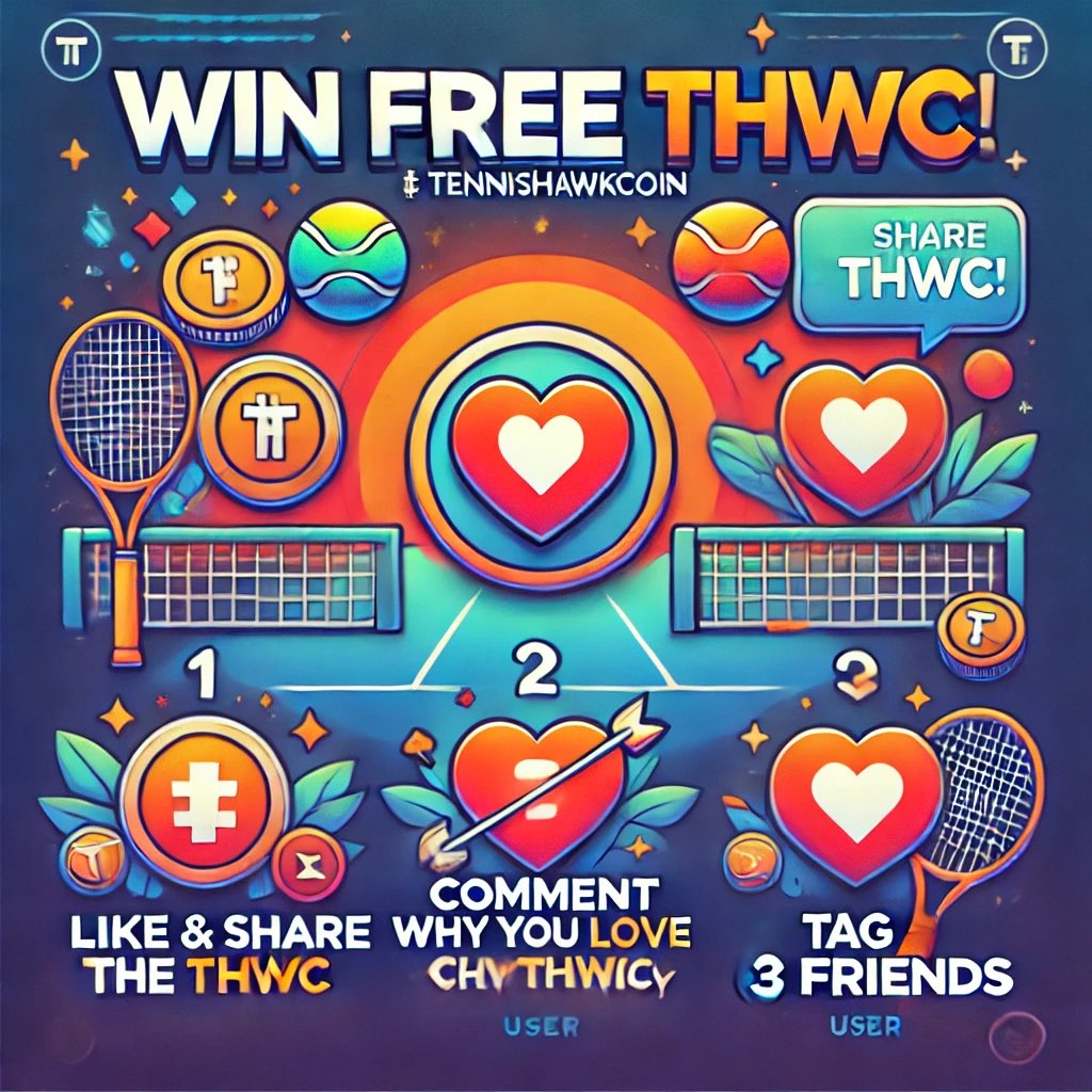 TennisHawkC's tweet photo. ๐ Win $THWC by promoting TennisHawkCoin! ๐พ๐ฆ
๐ฐ How to join:
โ๏ธ Like & retweet
โ๏ธ Comment why you love THWC
โ๏ธ Tag 3 friends
๐ Top supporters earn free THWC! Letโs make TennisHawkCoin fly high! ๐ฅ
#THWC #Crypto #Memecoin #Airdrop #Solana #Pumpfunmeme #PumpFunLaunch https://t.co/wMyKtLui4E